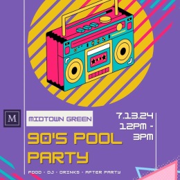 ATTENTION Midtown Green Residents: Our annual pool party is just one week away!!! Meet us for food, drinks, DJ and great vibes! See you soon! 🥳🏖️🍹 Instagram post from @midtowngreen on July 06, 2024 10:52:36am